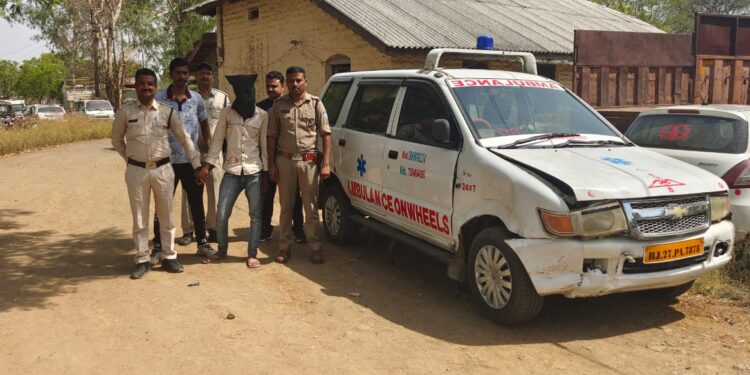 एंबुलेंस वाहन मे 1 क्विंटल 50 किलो डोडाचूरा पकडा |