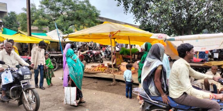 रायपुरिया मे मवेशियों को बाजार मे ले जाने मे होती हे परेशानी।