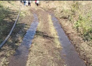 कुंभाखेड़ी के तंबोलिया तालाब की नहर हुई छतिग्रस्त