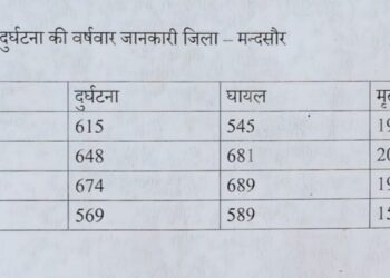 मंदसौर जिले में सड़क दुर्घटनाओं की स्थिति: युवा यातायात प्रभारी द्वारा सामान्य जन को जागरूकता दिलाने का प्रयास।